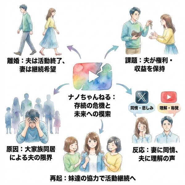 【ナノちゃんねる】離婚理由の真相！旦那ナルとの喧嘩や動画削除の原因